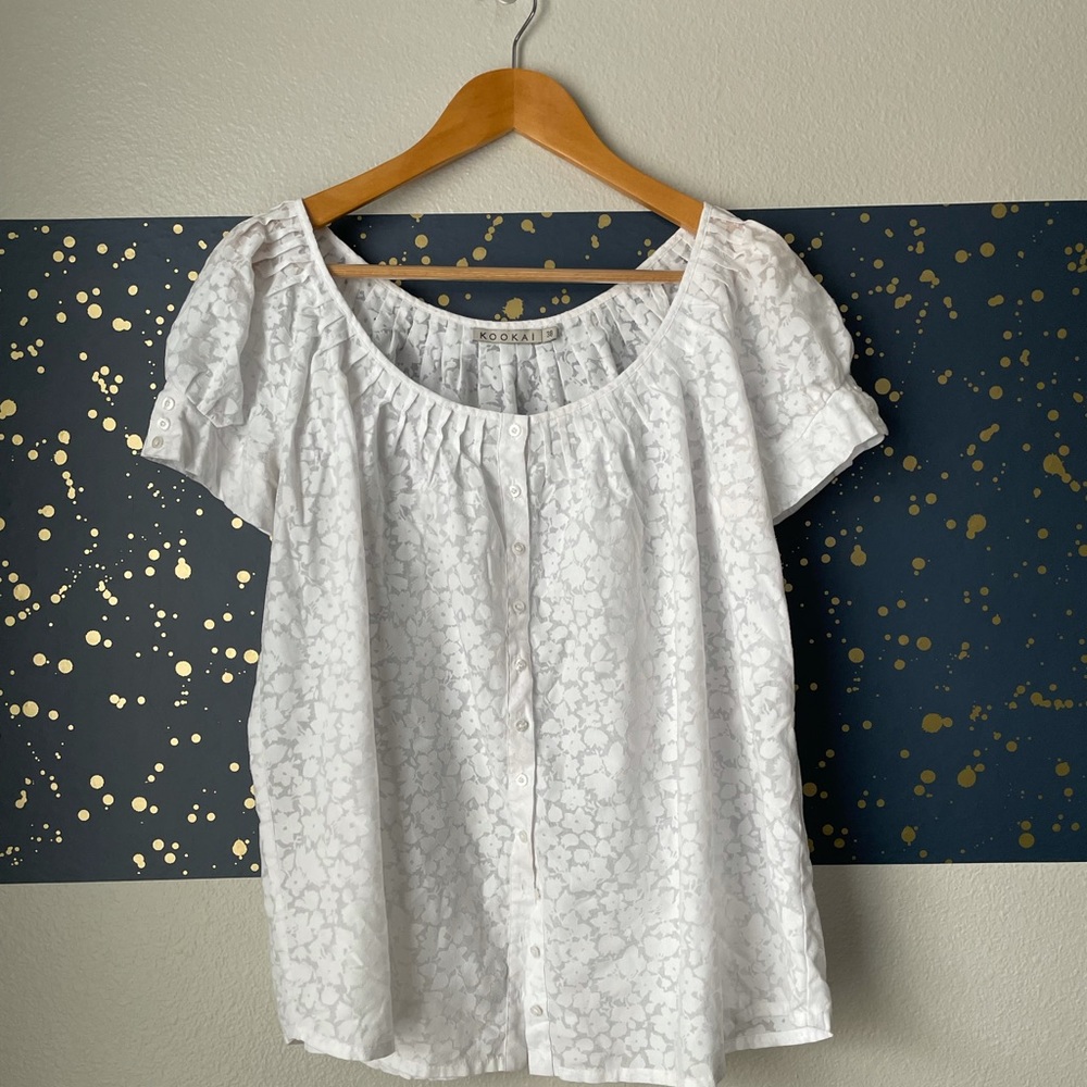 Kookai white laced blouse